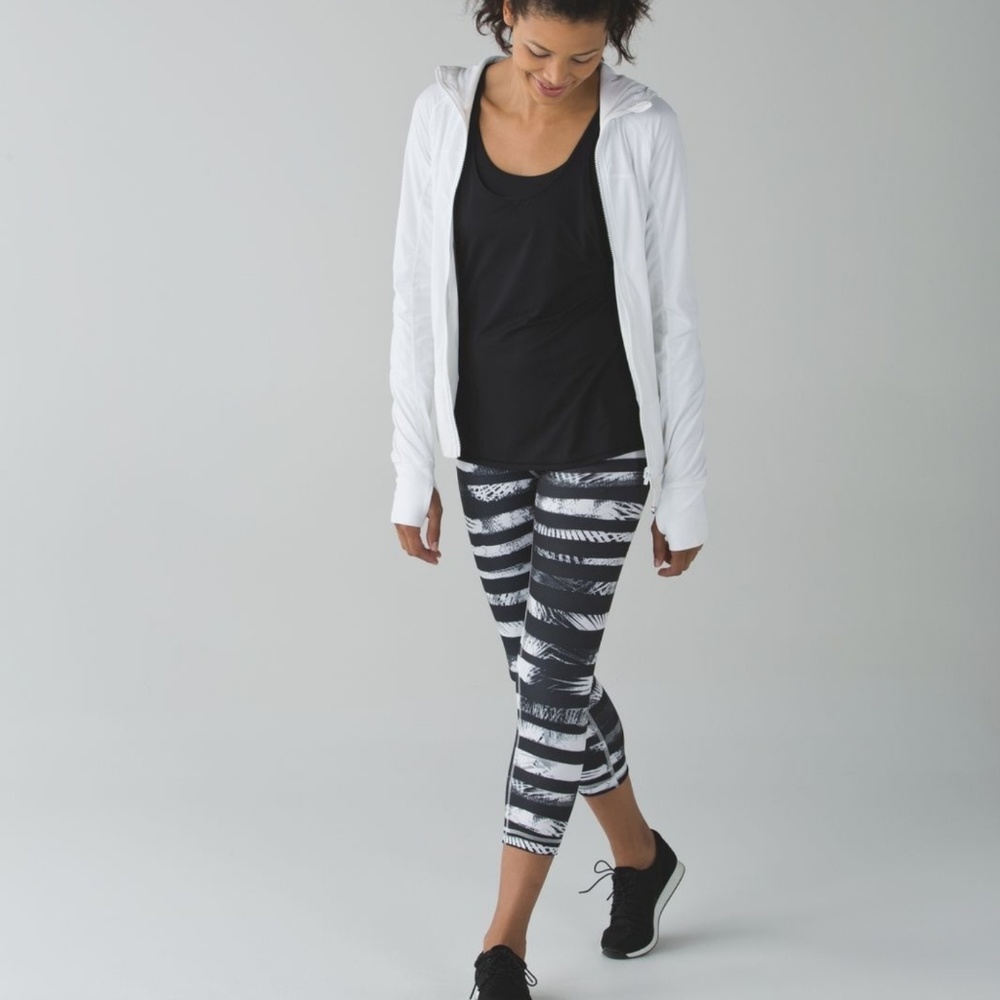 Lululemon Wunder Under Crop Banana Leaf/Shady Palm
